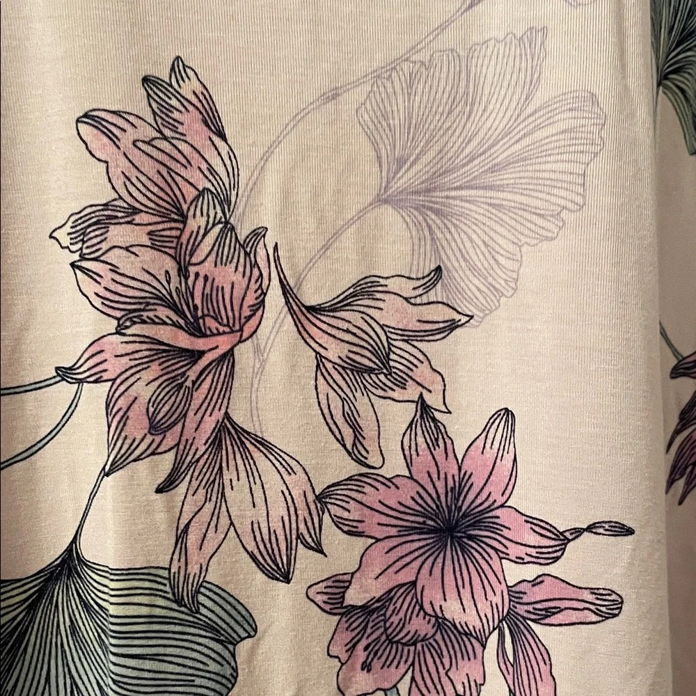 Soma Pink Floral cool nights night dress. Size xl - Picture 3 of 6